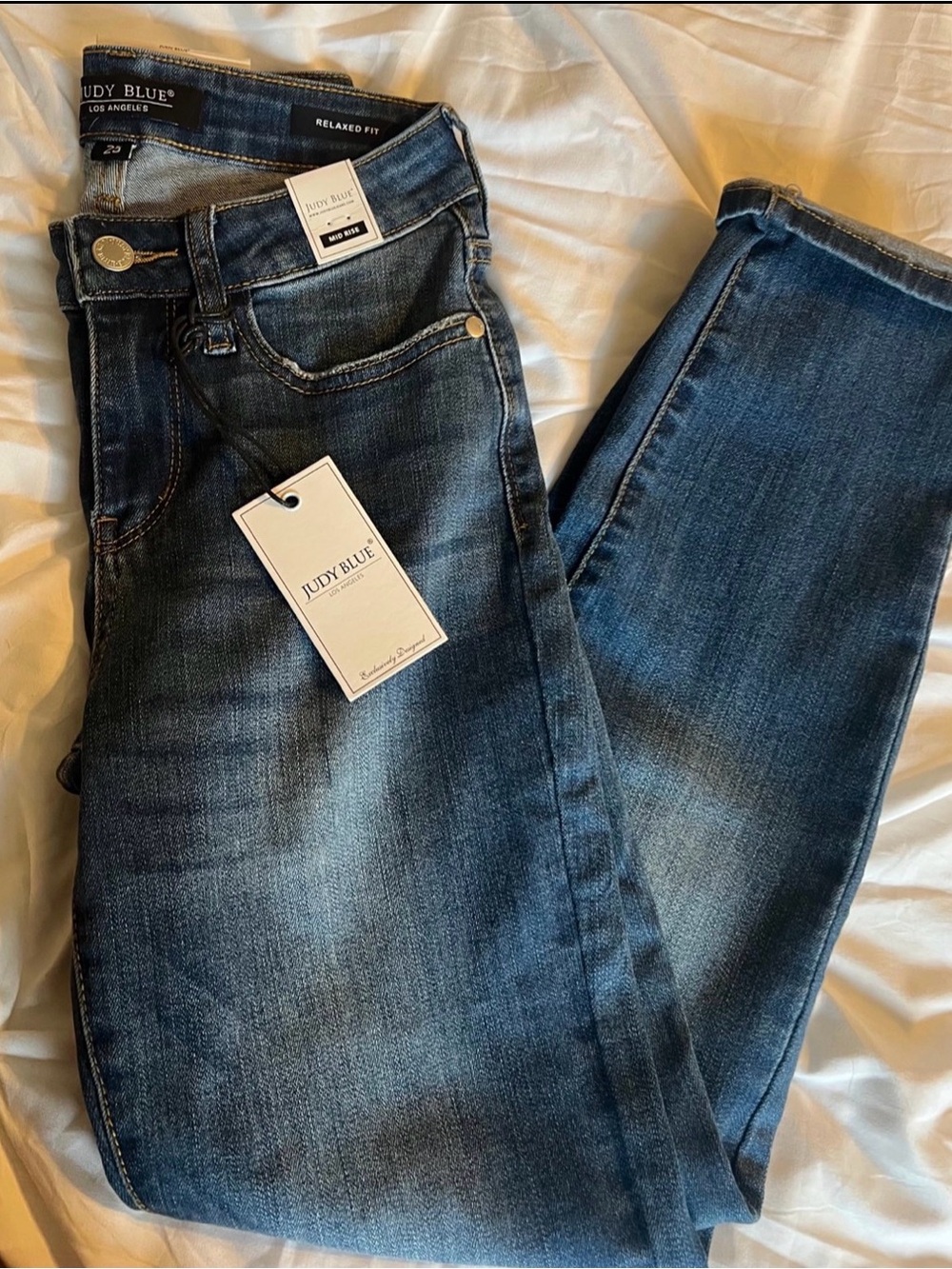 Judy Blue Women's Mid/Dark Blue Skinny Jeans